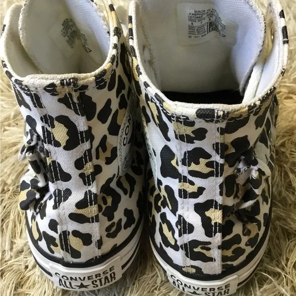 CONVERSE Men’s 5 Women’s 7 LEOPARD CHUCK TAYLOR SNEAKER SHOES SIDE POCKET - Picture 3 of 6